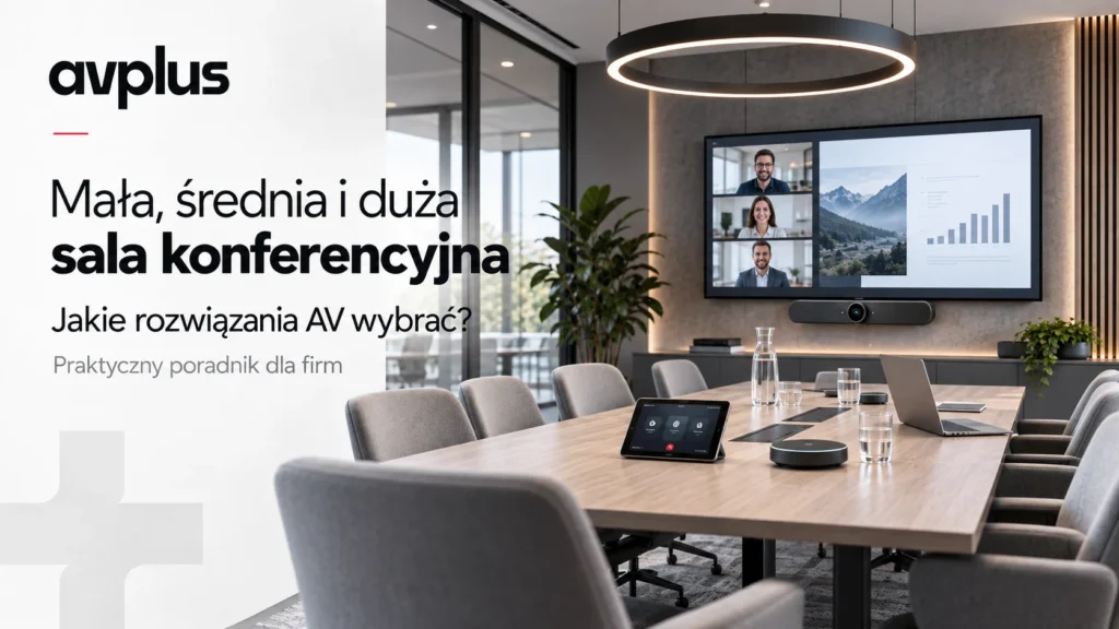 Mała, średnia i duża sala konferencyjna z nowoczesnym systemem AV