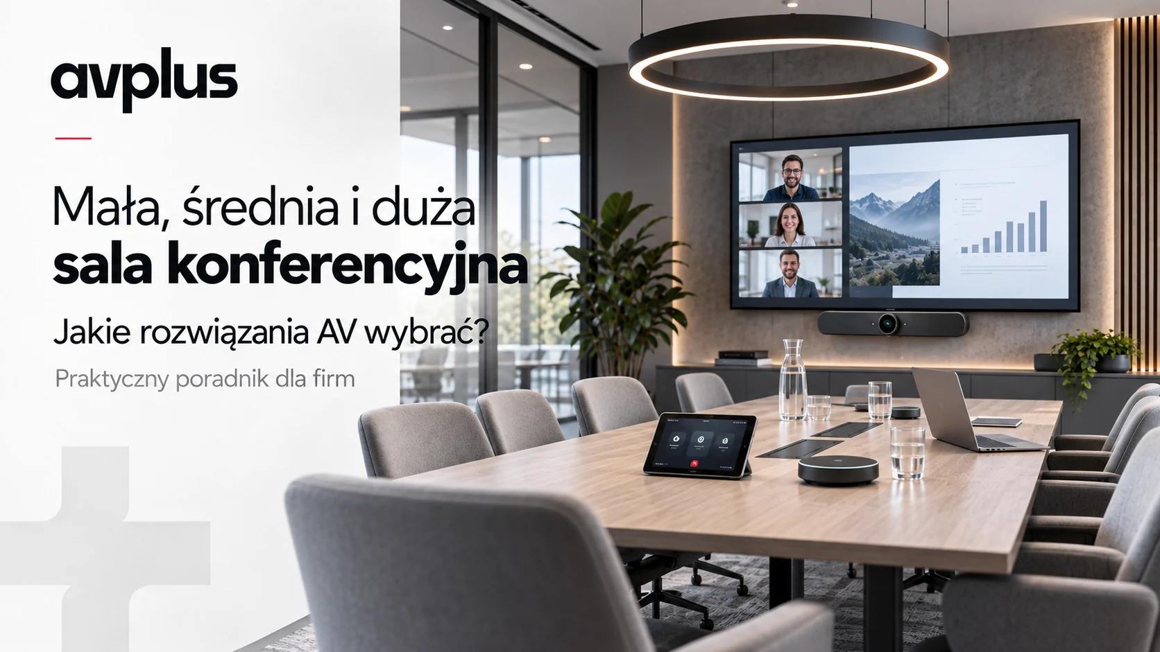 Mała, średnia i duża sala konferencyjna z nowoczesnym systemem AV