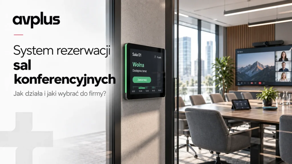 System rezerwacji sal konferencyjnych z panelem przy wejściu do sali